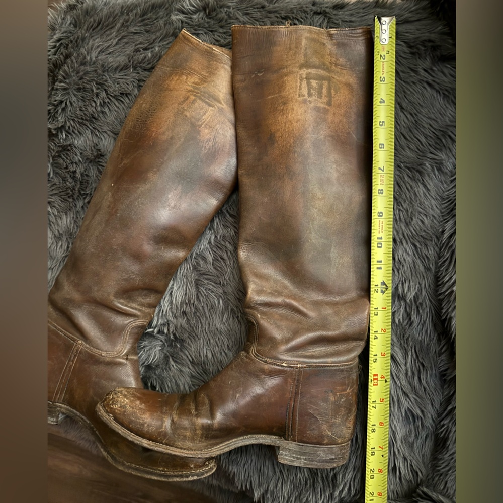 Original Vintage Men’s Antique US Army Cavalry Riding Boots - Picture 9 of 12